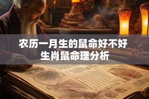 农历一月生的鼠命好不好 生肖鼠命理分析