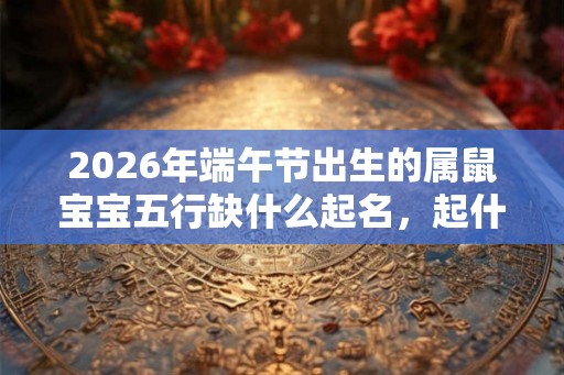 2026年端午节出生的属鼠宝宝五行缺什么起名，起什么名字好？