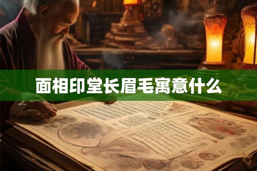 面相印堂长眉毛寓意什么