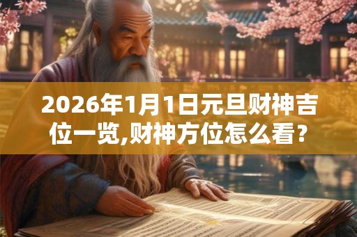 2026年1月1日元旦财神吉位一览,财神方位怎么看？