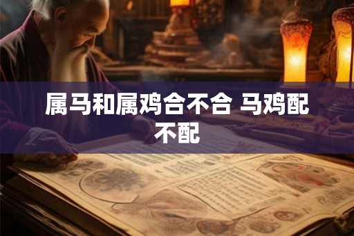 属马和属鸡合不合 马鸡配不配