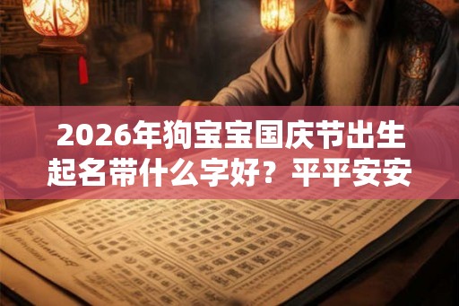 2026年狗宝宝国庆节出生起名带什么字好？平平安安吗？