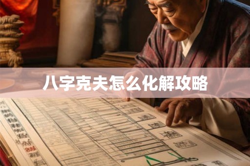 八字克夫怎么化解攻略