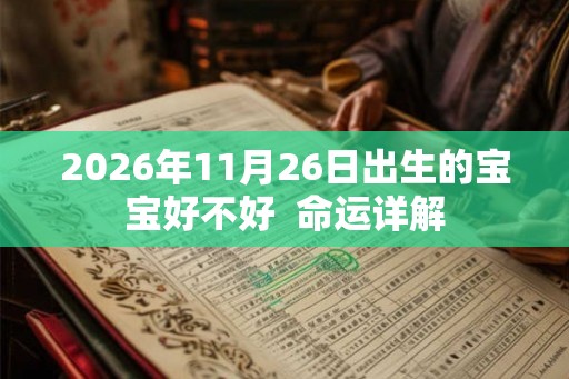 2026年11月26日出生的宝宝好不好  命运详解