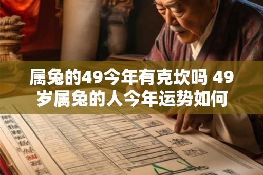 属兔的49今年有克坎吗 49岁属兔的人今年运势如何