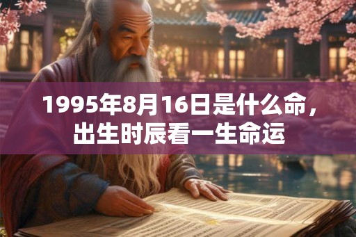 1995年8月16日是什么命，出生时辰看一生命运