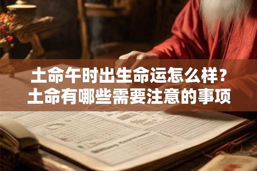 土命午时出生命运怎么样？土命有哪些需要注意的事项？