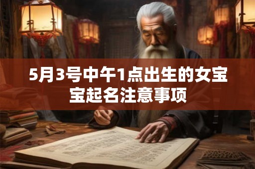 5月3号中午1点出生的女宝宝起名注意事项