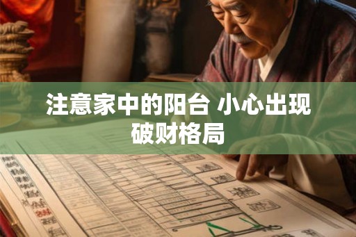 注意家中的阳台 小心出现破财格局