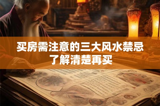 买房需注意的三大风水禁忌了解清楚再买