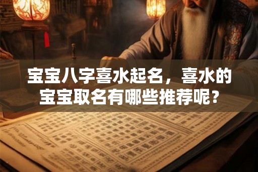 宝宝八字喜水起名，喜水的宝宝取名有哪些推荐呢？