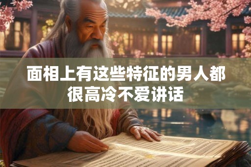 面相上有这些特征的男人都很高冷不爱讲话