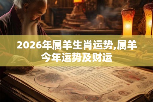 2026年属羊生肖运势,属羊今年运势及财运 2026年属羊生肖运势,属羊今年运势及财运