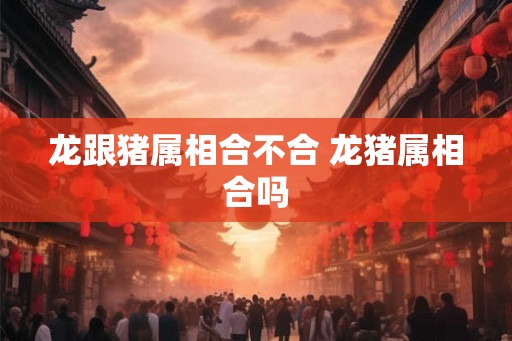龙跟猪属相合不合 龙猪属相合吗