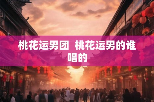 桃花运男团  桃花运男的谁唱的