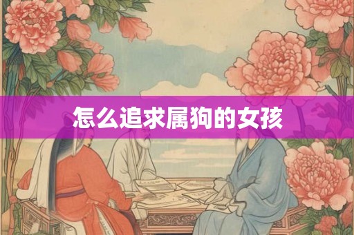 怎么追求属狗的女孩