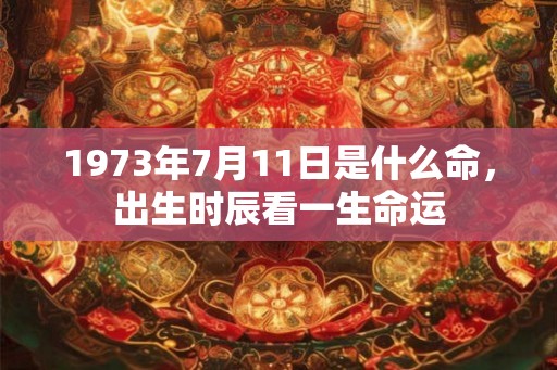1973年7月11日是什么命，出生时辰看一生命运