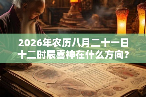 2026年农历八月二十一日十二时辰喜神在什么方向？