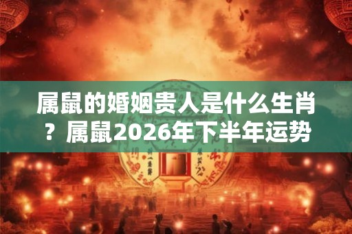 属鼠的婚姻贵人是什么生肖?属鼠2026年下半年运势如何? 属鼠的婚姻贵人是什么生肖?属鼠2026年下半年运势如何?