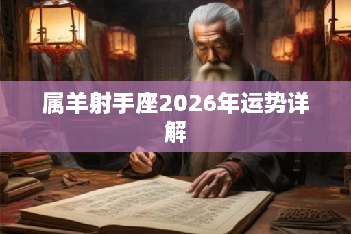 属羊射手座2026年运势详解