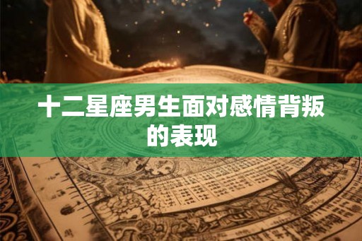 十二星座男生面对感情背叛的表现