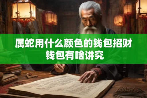 属蛇用什么颜色的钱包招财 钱包有啥讲究