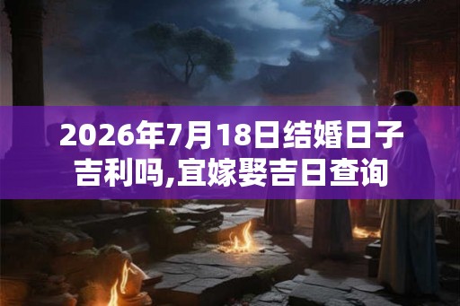 2026年7月18日结婚日子吉利吗,宜嫁娶吉日查询 2026年7月18日结婚日子吉利吗,宜嫁娶吉日查询