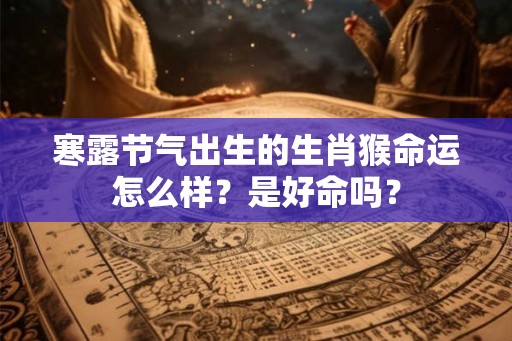 寒露节气出生的生肖猴命运怎么样？是好命吗？