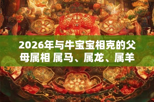 2026年与牛宝宝相克的父母属相 属马、属龙、属羊 2026年与牛宝宝相克的父母属相 属马、属龙、属羊