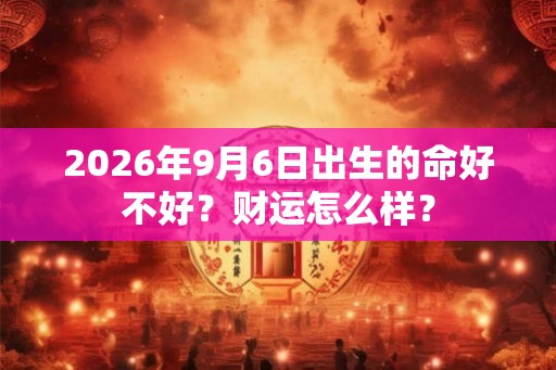2026年9月6日出生的命好不好？财运怎么样？