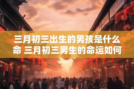 三月初三出生的男孩是什么命 三月初三男生的命运如何 三月初三出生的男孩是什么命 三月初三男生的命运如何
