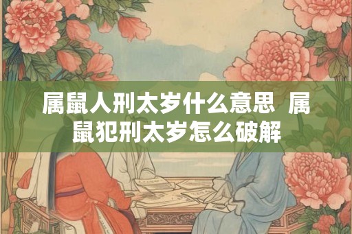 属鼠人刑太岁什么意思  属鼠犯刑太岁怎么破解