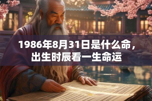 1986年8月31日是什么命，出生时辰看一生命运