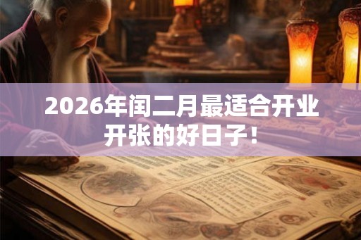 2026年闰二月最适合开业开张的好日子! 2026年闰二月最适合开业开张的好日子!