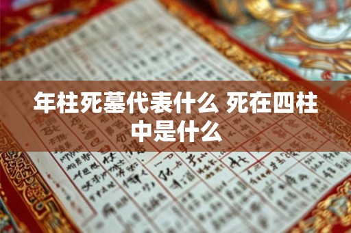 年柱死墓代表什么 死在四柱中是什么