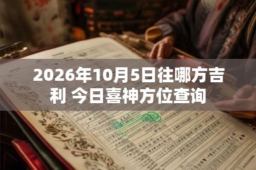 2026年10月5日往哪方吉利 今日喜神方位查询