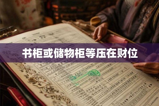 书柜或储物柜等压在财位