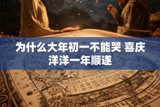为什么大年初一不能哭 喜庆洋洋一年顺遂 为什么大年初一不能哭 喜庆洋洋一年顺遂