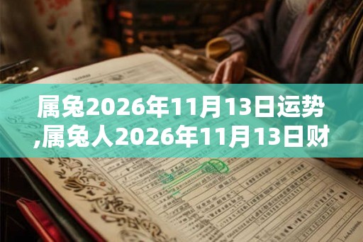 属兔2026年11月13日运势,属兔人2026年11月13日财运,生肖兔2026年11月13日运势