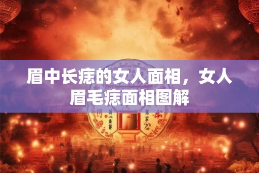 眉中长痣的女人面相,女人眉毛痣面相图解 眉中长痣的女人面相,女人眉毛痣面相图解
