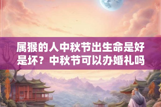 属猴的人中秋节出生命是好是坏？中秋节可以办婚礼吗？