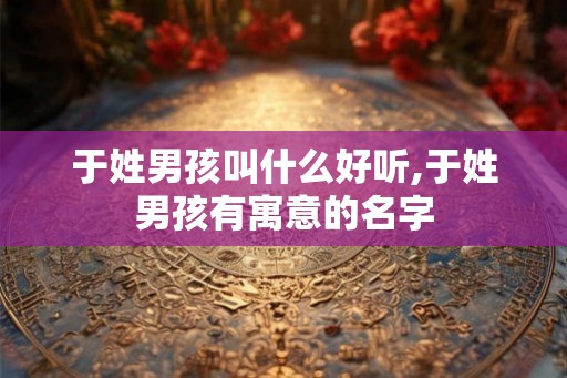 于姓男孩叫什么好听,于姓男孩有寓意的名字