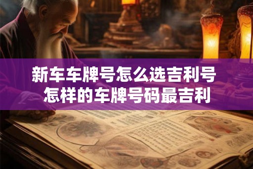 新车车牌号怎么选吉利号 怎样的车牌号码最吉利