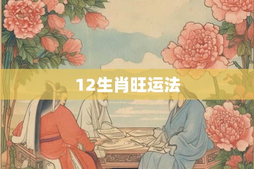 12生肖旺运法