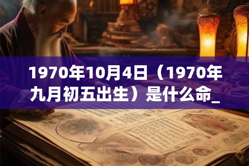 1970年10月4日（1970年九月初五出生）是什么命_命运如何