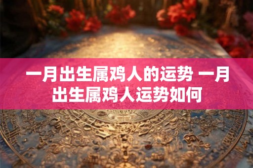 一月出生属鸡人的运势 一月出生属鸡人运势如何