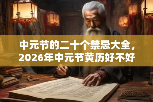 中元节的二十个禁忌大全，2026年中元节黄历好不好？