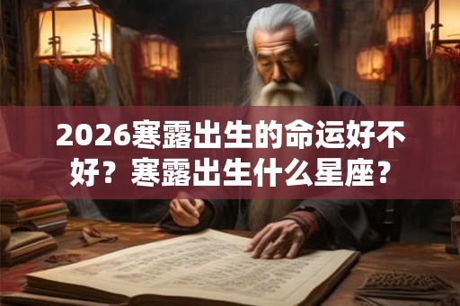 2026寒露出生的命运好不好？寒露出生什么星座？