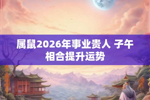 属鼠2026年事业贵人 子午相合提升运势