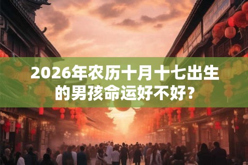 2026年农历十月十七出生的男孩命运好不好？